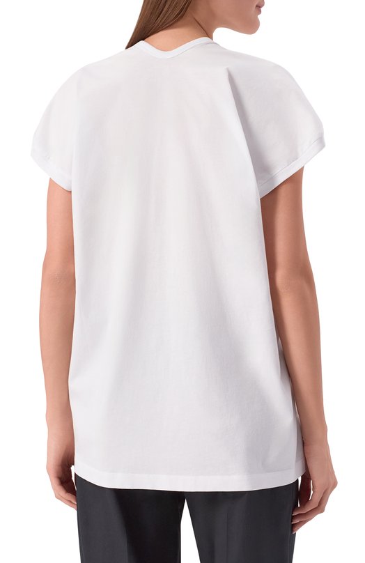 Хлопковая футболка Dries Van Noten 131101/3600 Белый  131101/3600 Фото 4