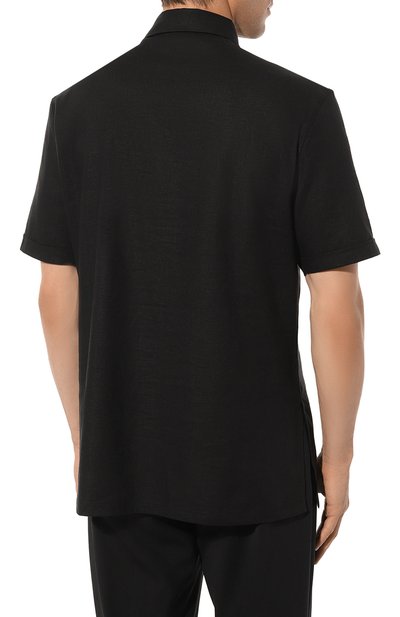 Рубашка изо льна и вискозы EMPORIO ARMANI, арт. 211861/3R467, фото 4