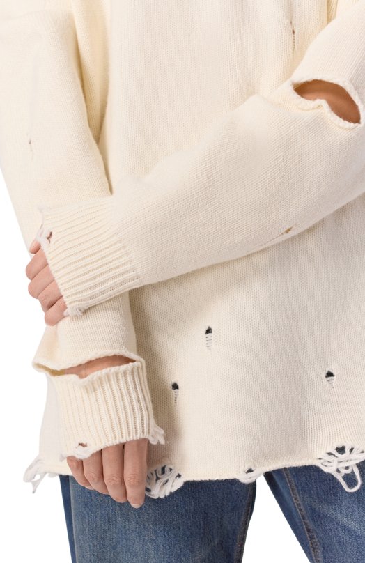 Свитер из шерсти и кашемира Addicted AD1004 Кремовый  AD1004 Фото 5