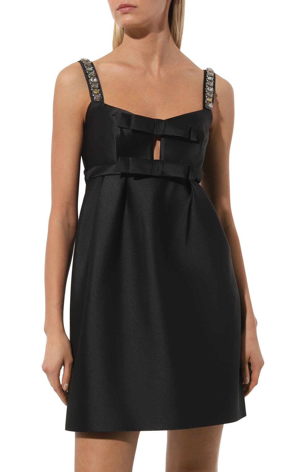 Атласное платье с отделкой стразами DICE KAYEK, арт. R24R287, фото 3