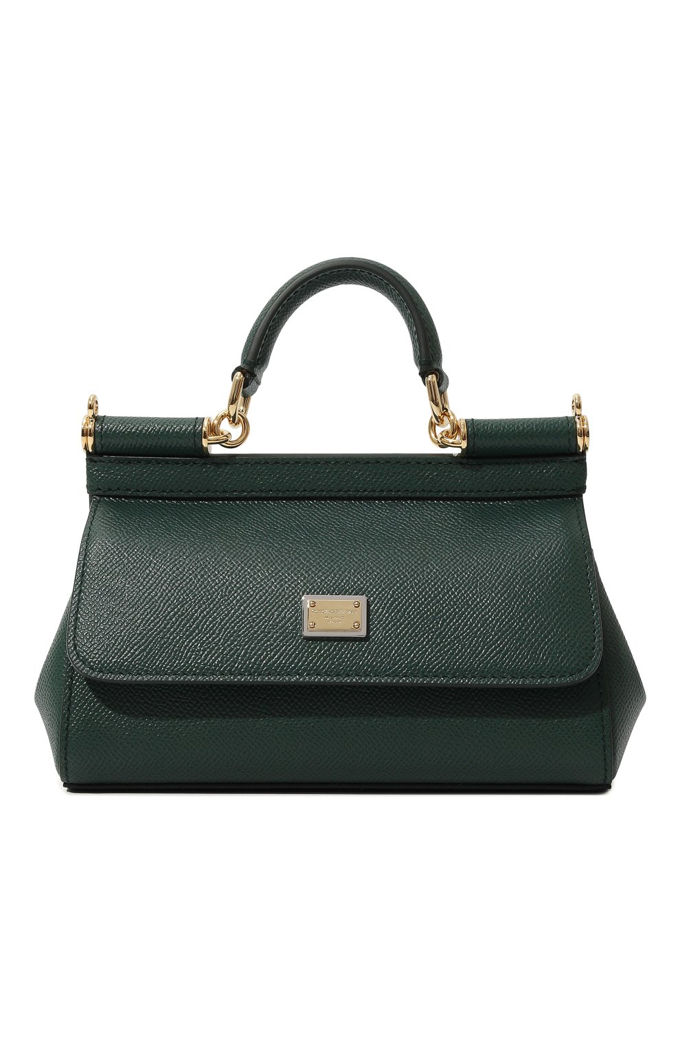 Сумка sicily small DOLCE & GABBANA темно-зеленого цвета по цене 154500 руб., арт. BB9116_BE9116/A1001_1, фото 1 Сумка sicily small DOLCE & GABBANA, арт. BB9116_BE9116/A1001_1, фото 1