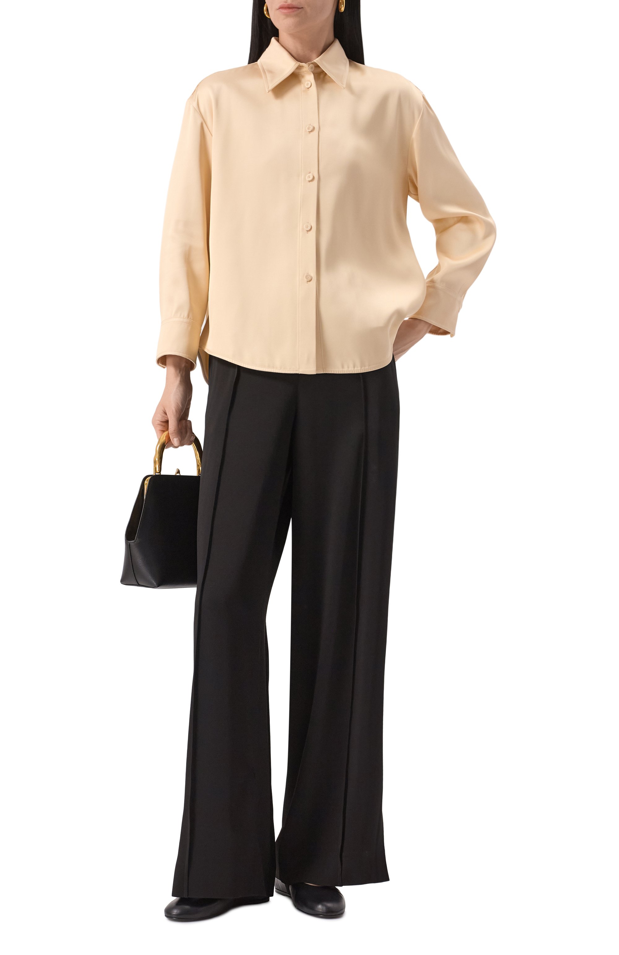 Рубашка из вискозы и шелка JIL SANDER, арт. J01DL0156/J65112, фото 2