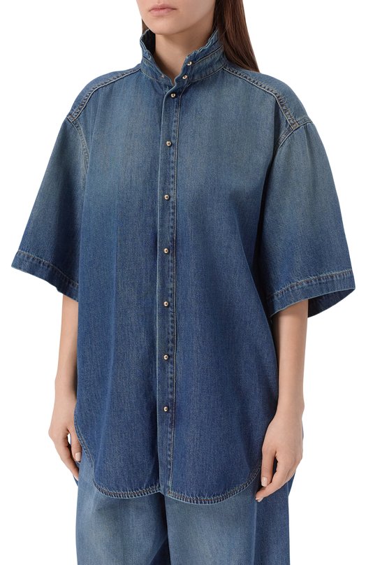 Джинсовая рубашка Darkpark WSH37 TBL01W075/R0BERTA-TENCEL DENIM C0LLAR SHIRT Синий  WSH37 TBL01W075/R0BERTA-TENCEL DENIM C0LLAR SHIRT Фото 3