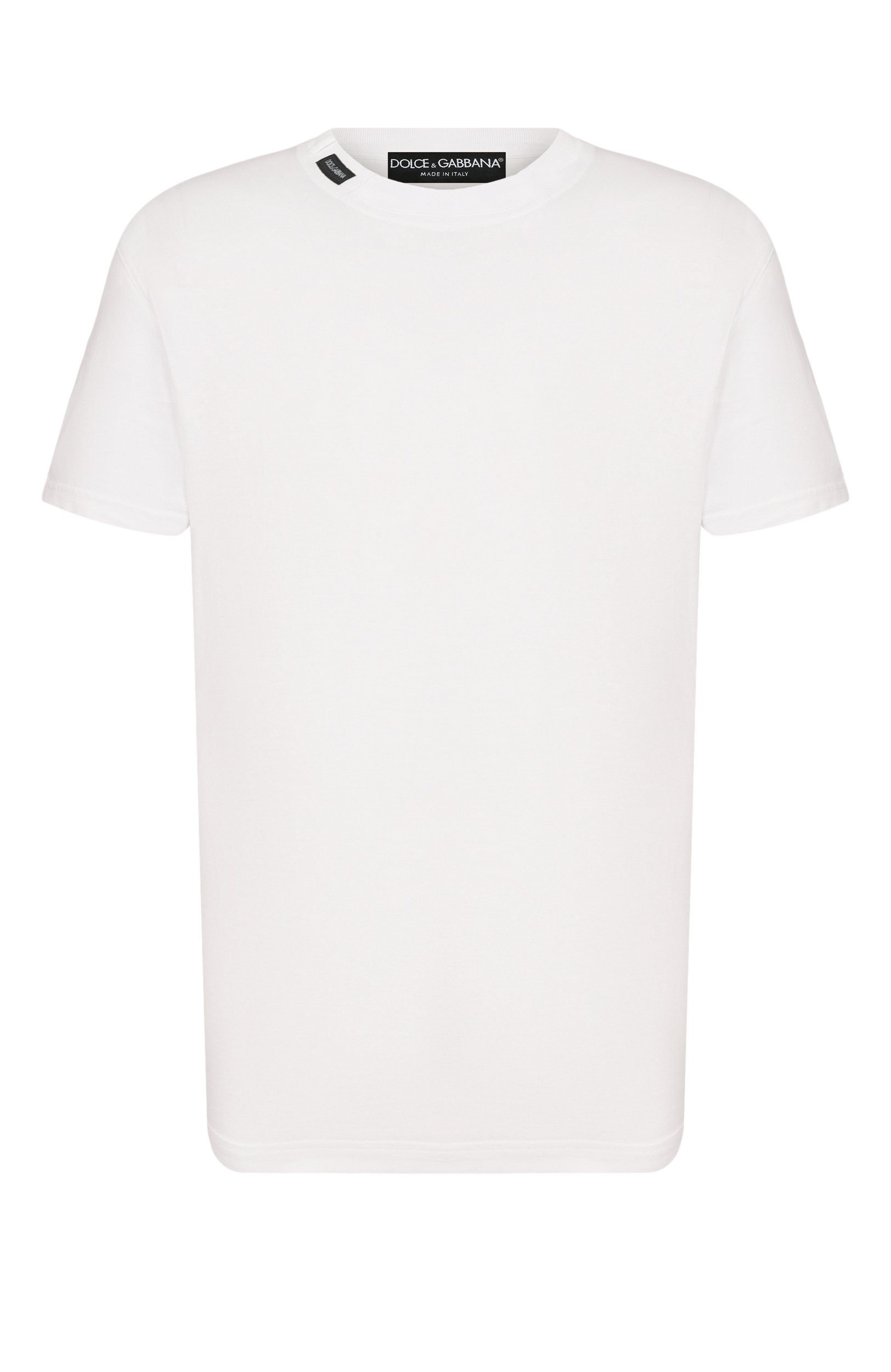 Хлопковая футболка DOLCE & GABBANA белого цвета по цене 59250 руб., арт. G8TW5T/FU7EQ, фото 1 Хлопковая футболка DOLCE & GABBANA, арт. G8TW5T/FU7EQ, фото 1