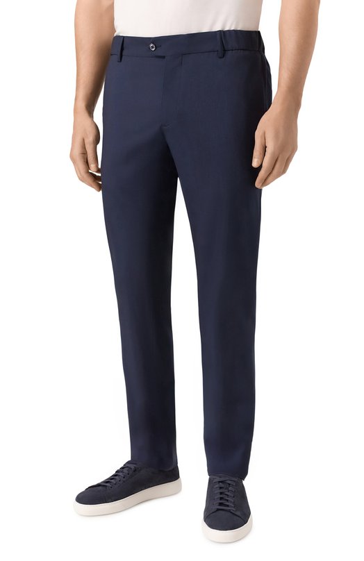 Брюки из шерсти и шелка Marco Pescarolo STRIKE/5314 Синий  STRIKE/5314 Фото 3