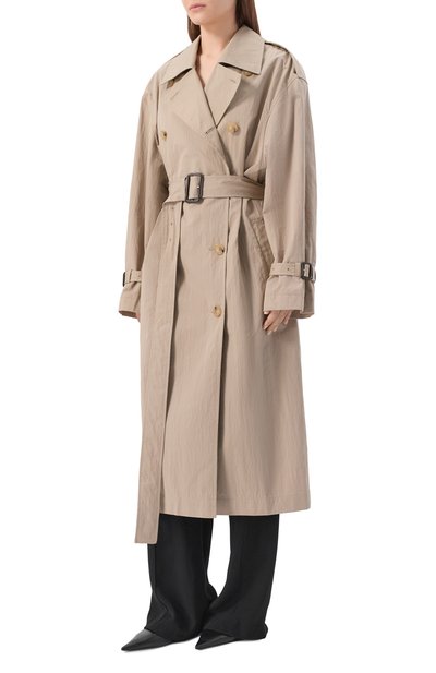 Хлопковый тренч TOTEME, арт. 252-WR00197-FB0410, фото 3