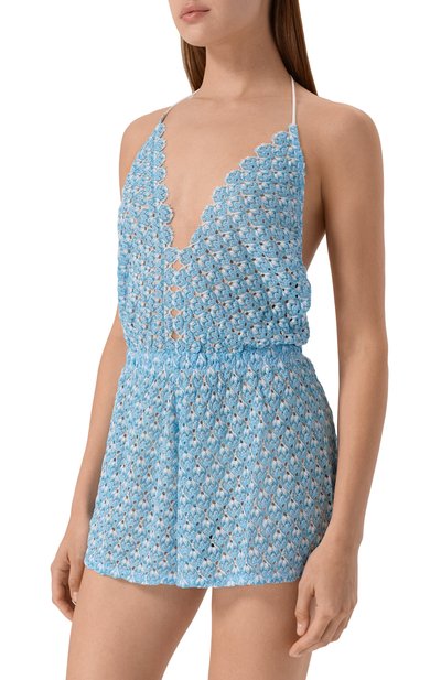 Комбинезон из вискозы MISSONI голубого цвета по цене 93050 руб., арт. MC25SG01/BR012T, фото 3 Комбинезон из вискозы MISSONI, арт. MC25SG01/BR012T, фото 3