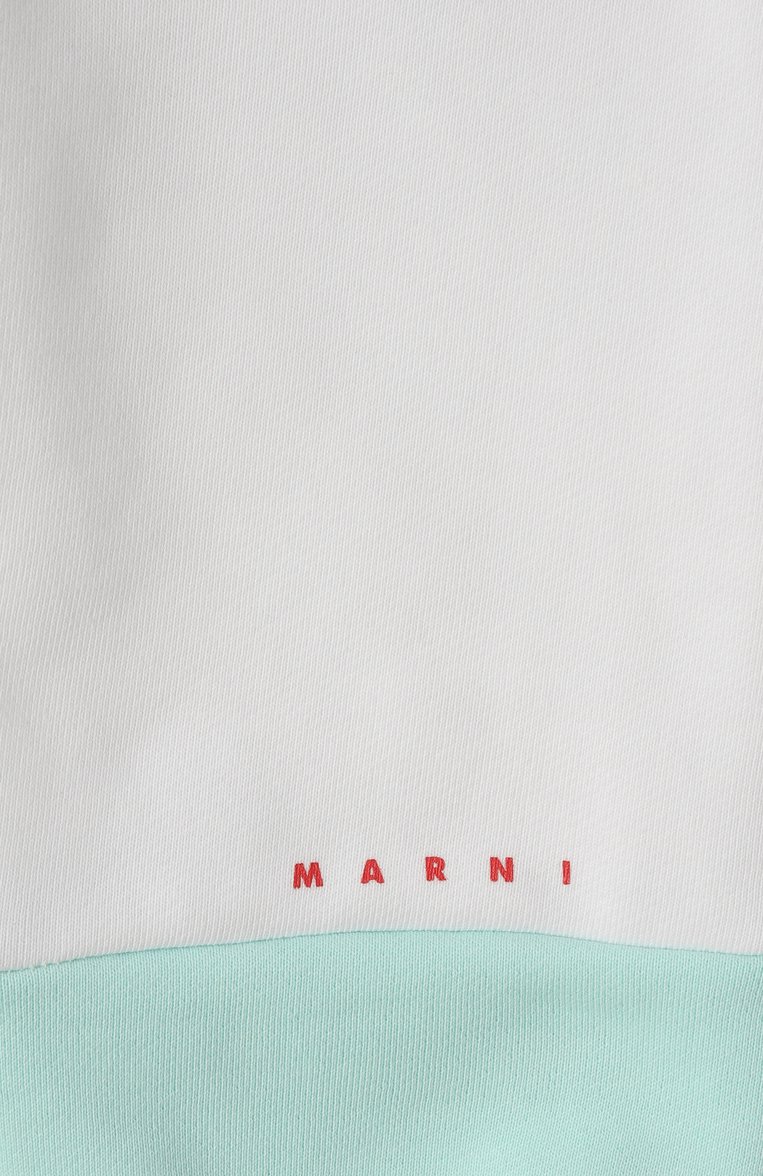 Детские хлопковые джоггеры MARNI белого цвета, арт. M01390/M00V0 | Фото 3 (Нос: Не проставлено; Материал сплава: Проставлено; Кросс-КТ НВ: Джоггеры; Материал внешний: Хлопок; Ростовка одежда: 18 мес | 86 см, 24 мес | 92 см)