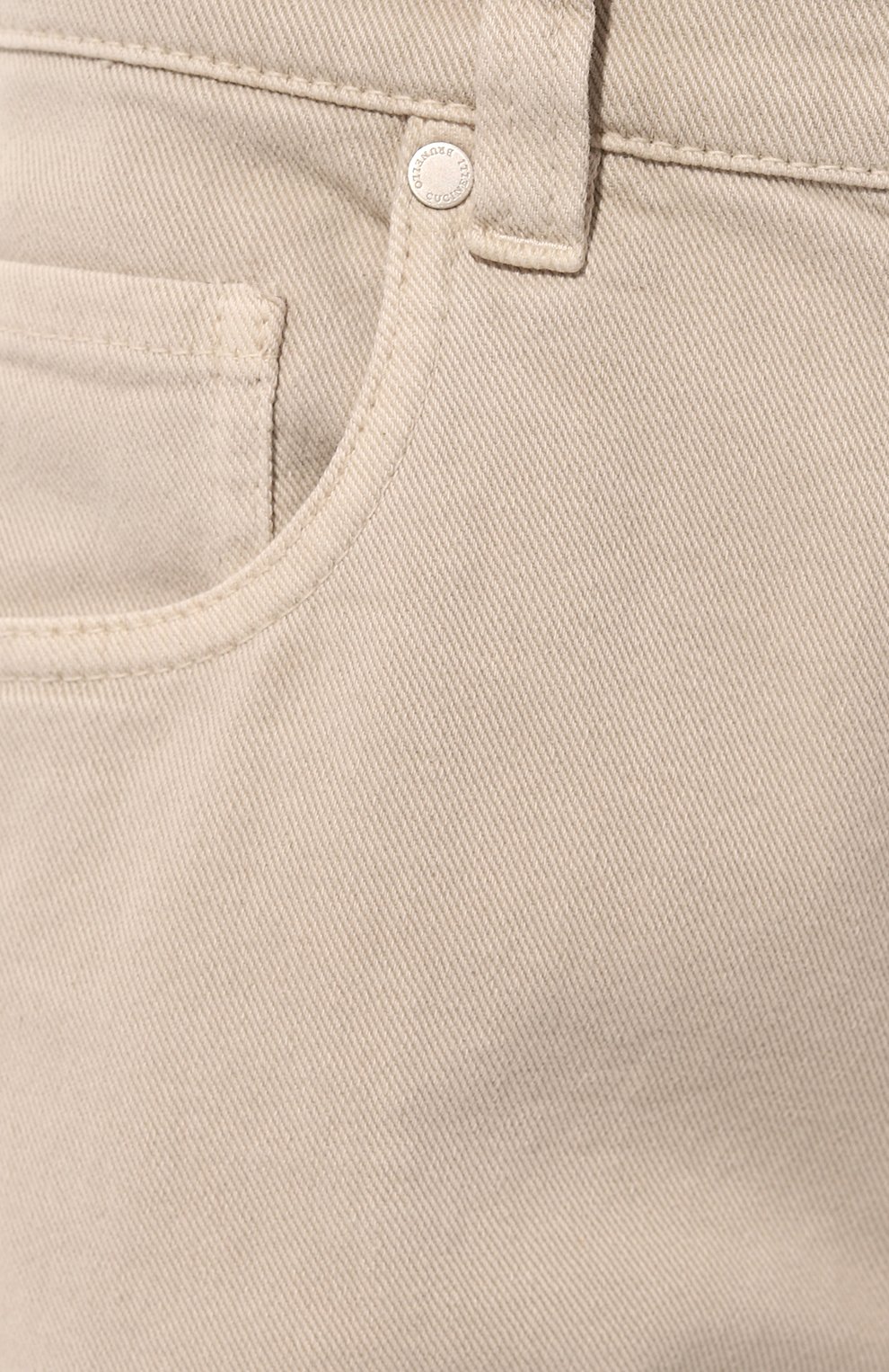 Джинсы BRUNELLO CUCINELLI бежевого цвета по цене 111500 руб., арт. MB057BP145, фото 5 Джинсы BRUNELLO CUCINELLI, арт. MB057BP145, фото 5