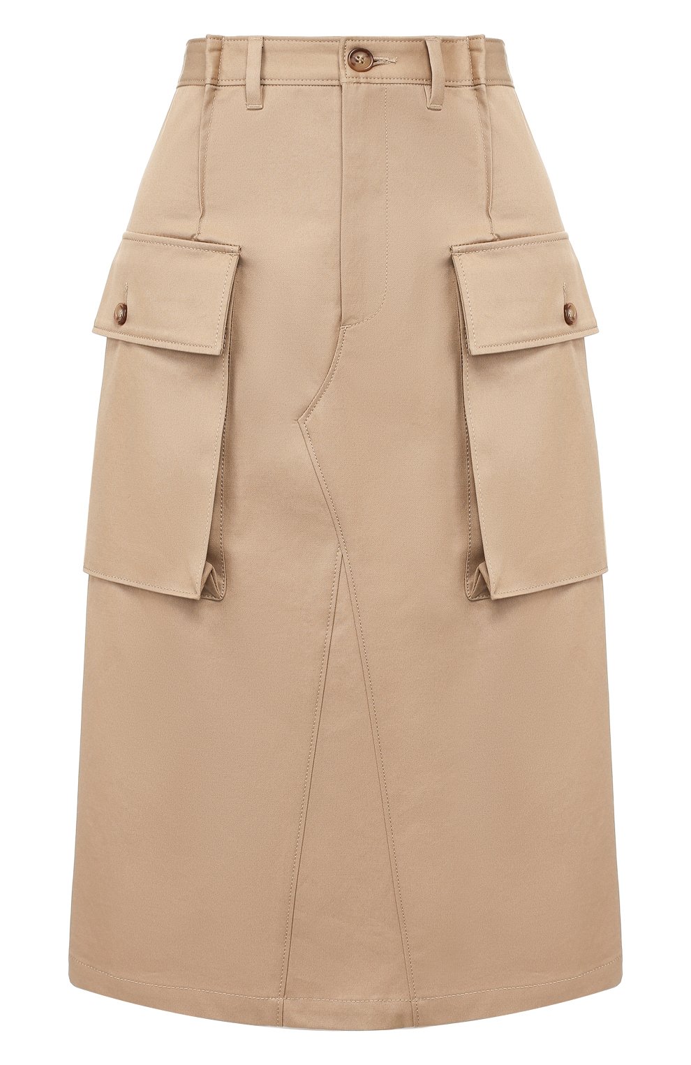 Хлопковая юбка MAISON MARGIELA бежевого цвета по цене 61900 руб., арт. S51MA0408/S52585, фото 1 Хлопковая юбка MAISON MARGIELA, арт. S51MA0408/S52585, фото 1