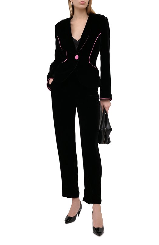 Бархатный жакет Giorgio Armani 0WHGG0K9/T01FD Чёрный  0WHGG0K9/T01FD Фото 2