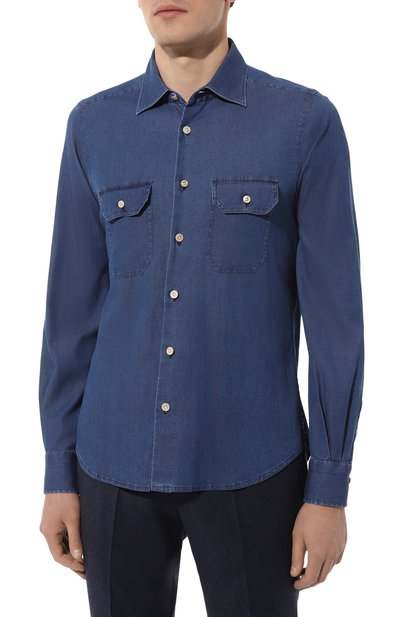 Джинсовая рубашка KITON, арт. UCWMH0904202, фото 3