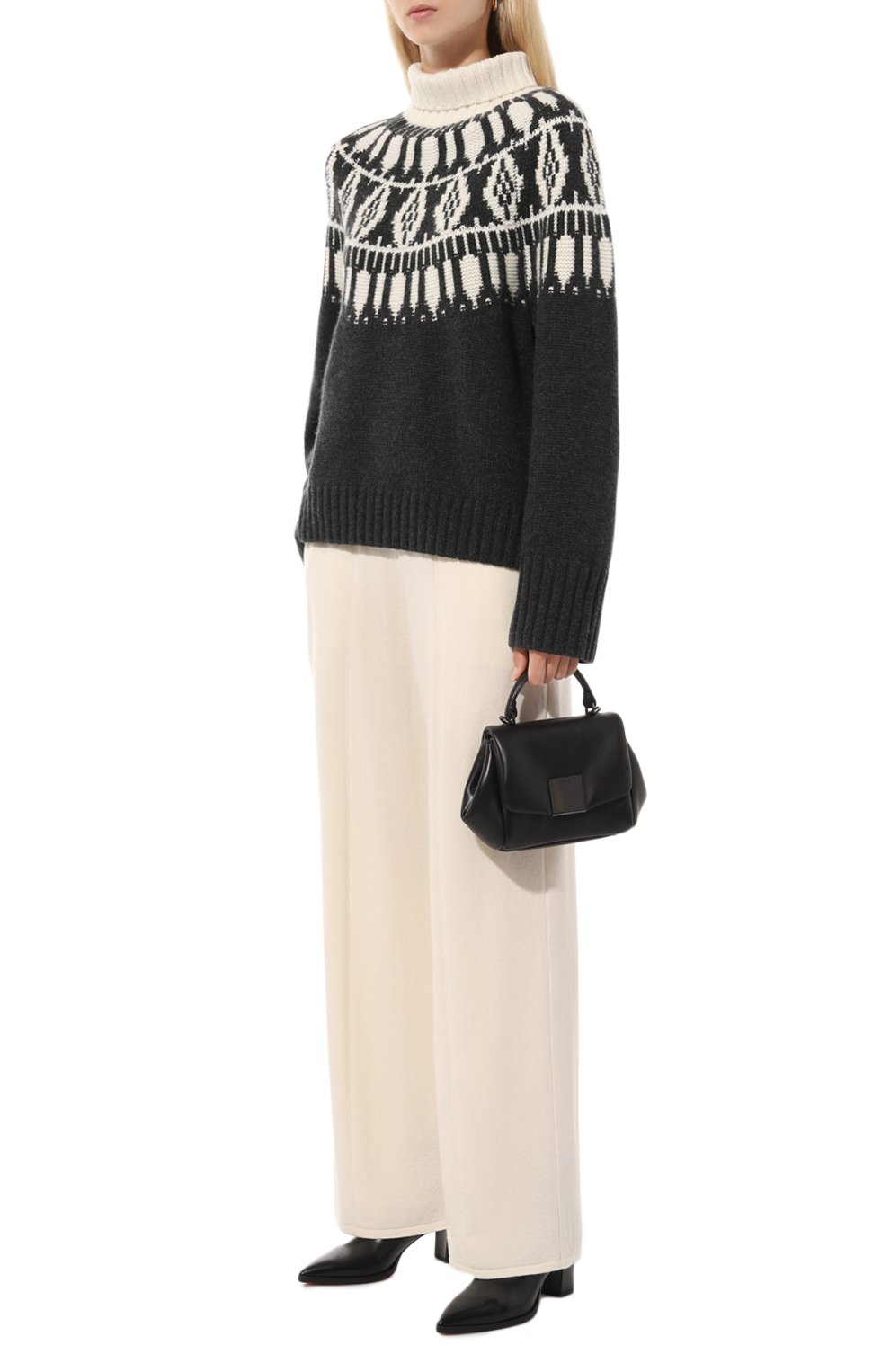 Брюки из шерсти и кашемира FREEAGE кремового цвета по цене 48400 руб., арт. W25.PT041.2030.101, фото 2 Брюки из шерсти и кашемира FREEAGE, арт. W25.PT041.2030.101, фото 2