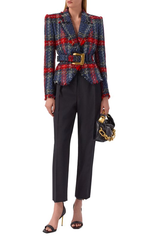 Твидовый жакет Balmain GF1SI634/XL68 Разноцветный  GF1SI634/XL68 Фото 2