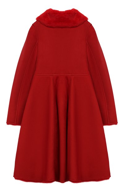 Дубленка из овчины DOLCE & GABBANA красного цвета по цене 223000 руб., арт. L53C44/FUP2K/8-14, фото 2 Дубленка из овчины DOLCE & GABBANA, арт. L53C44/FUP2K/8-14, фото 2
