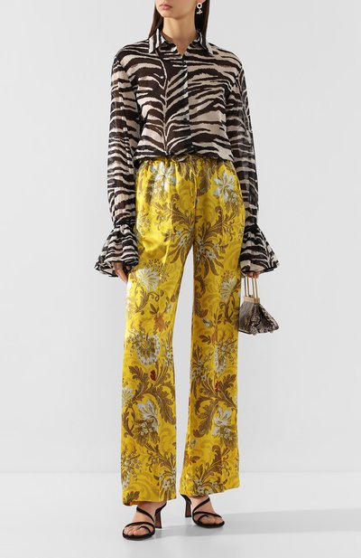 Шелковые брюки DRIES VAN NOTEN, арт. 201-10984-9413, фото 2