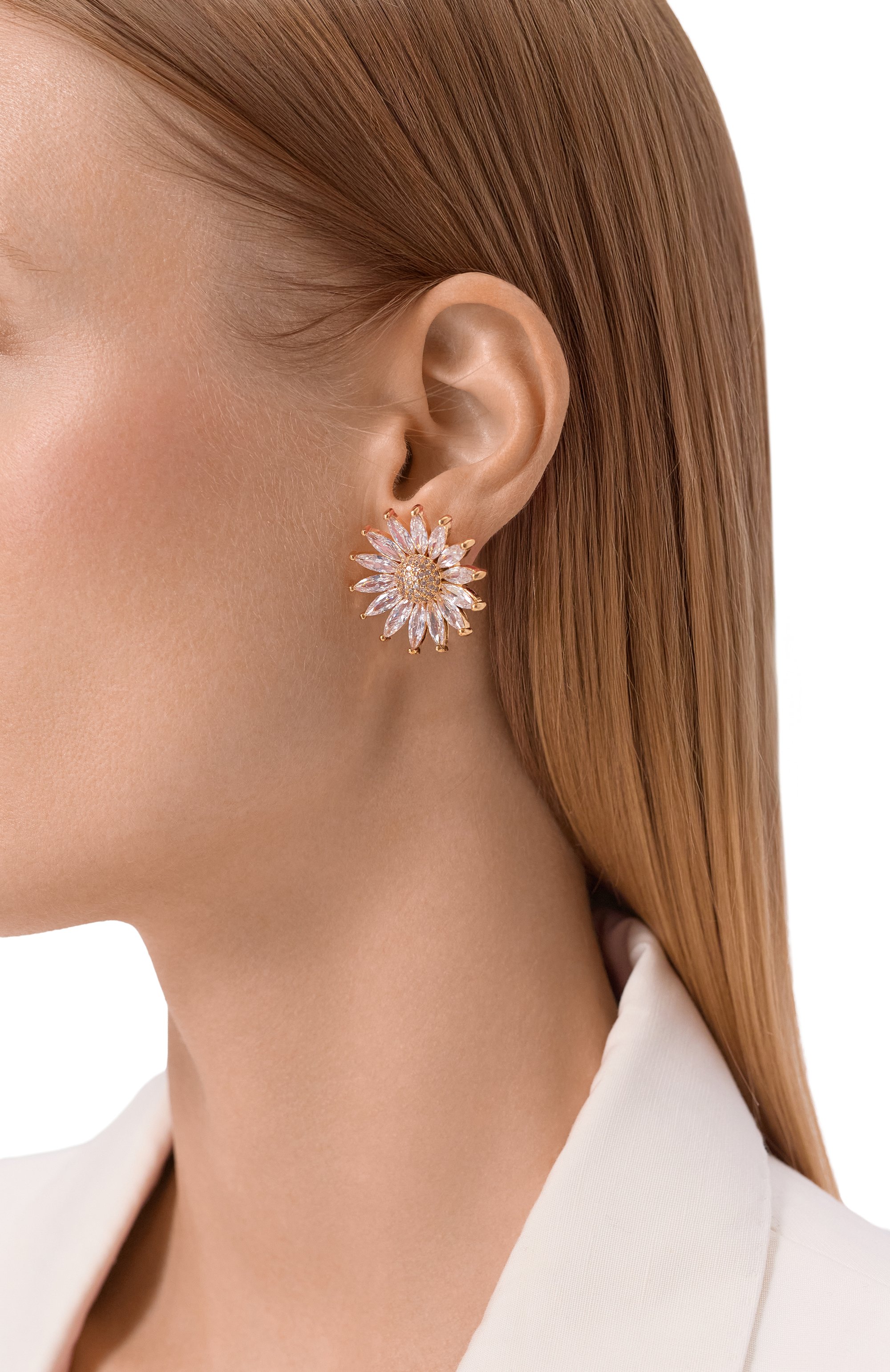 Серьги ANTON HEUNIS золотого цвета по цене 22700 руб., арт. MLR3.34, фото 4 Серьги ANTON HEUNIS, арт. MLR3.34, фото 4