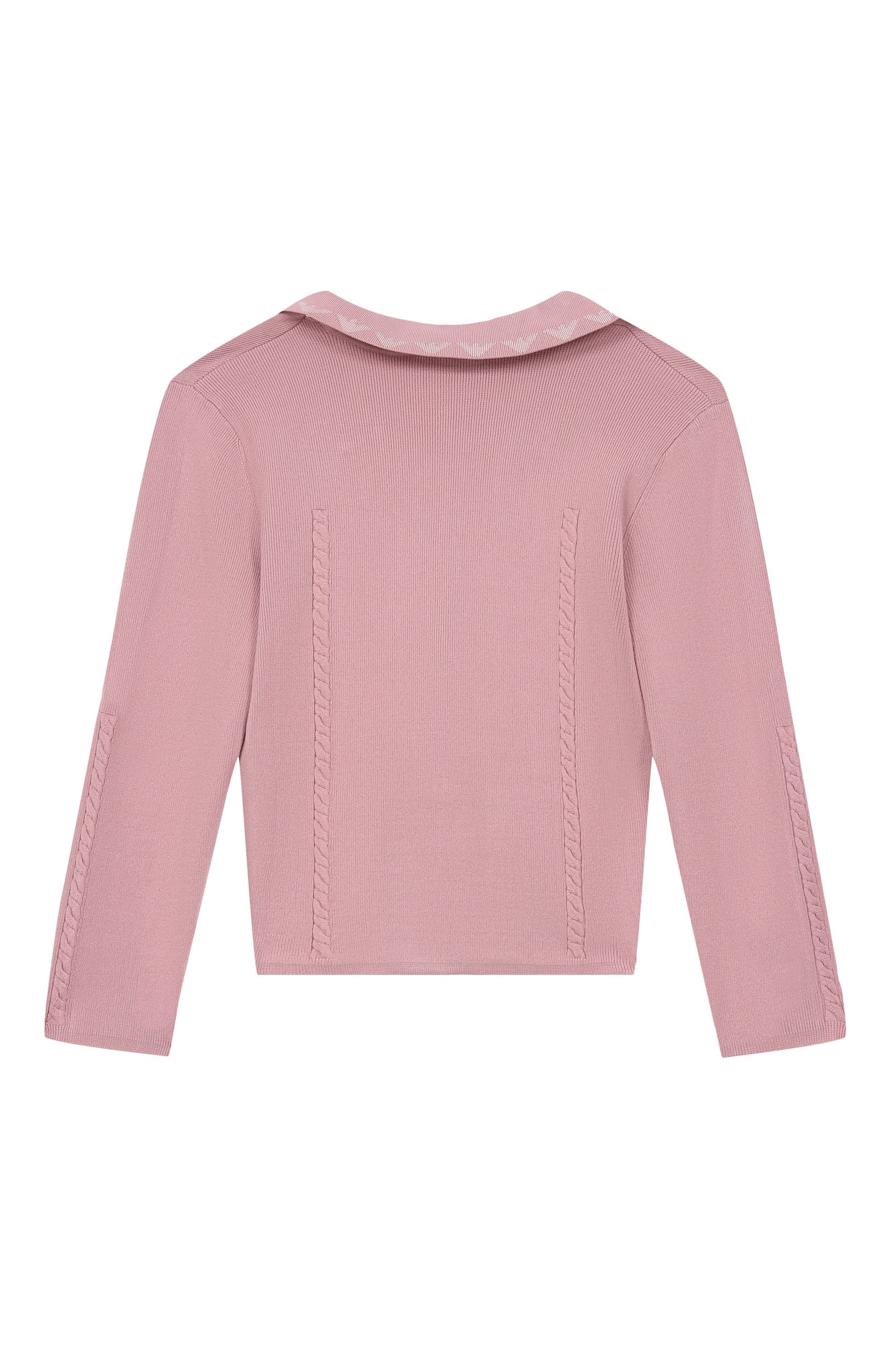 Кардиган EMPORIO ARMANI сиреневого цвета по цене 22700 руб., арт. EG000985/AF27341, фото 2 Кардиган EMPORIO ARMANI, арт. EG000985/AF27341, фото 2