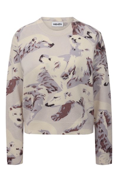 Женский хлопковый пуловер polar bear KENZO, арт. FB62PU6253CA