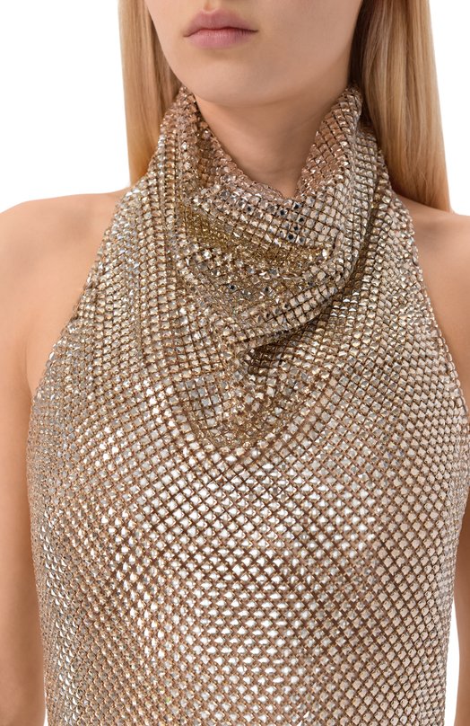 Платье с отделкой стразами Kamilla Purshie KP 2026/16 Бежевый  KP 2026/16 Фото 4