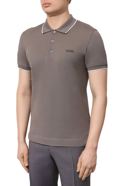 Хлопковое поло ZEGNA, арт. UD358A7/D746, фото 3