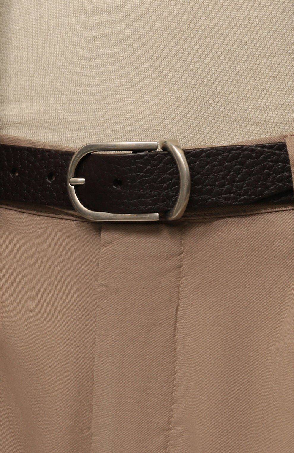 Кожаный ремень BRUNELLO CUCINELLI темно-коричневого цвета по цене 69950 руб., арт. MAUAG333, фото 2 Кожаный ремень BRUNELLO CUCINELLI, арт. MAUAG333, фото 2