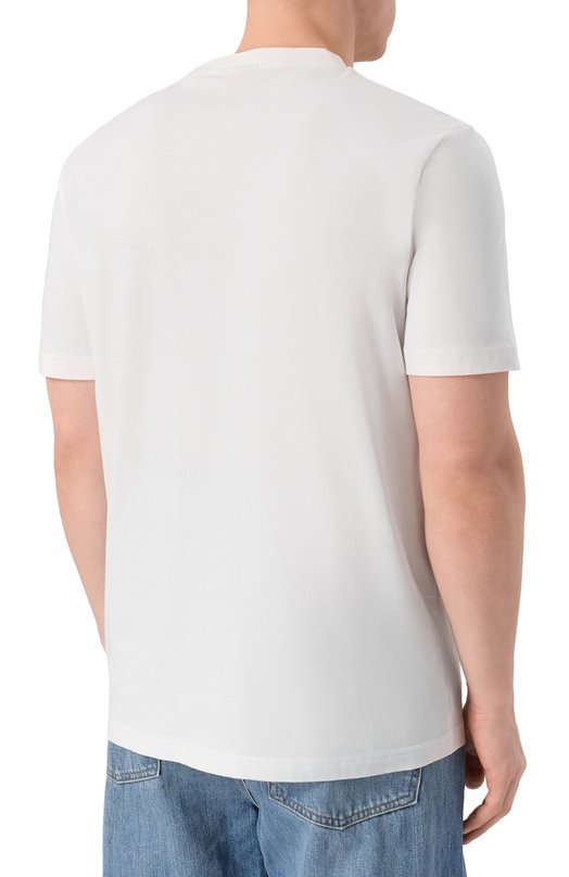 Хлопковая футболка HUGO 50553124 Белый  50553124 Фото 4