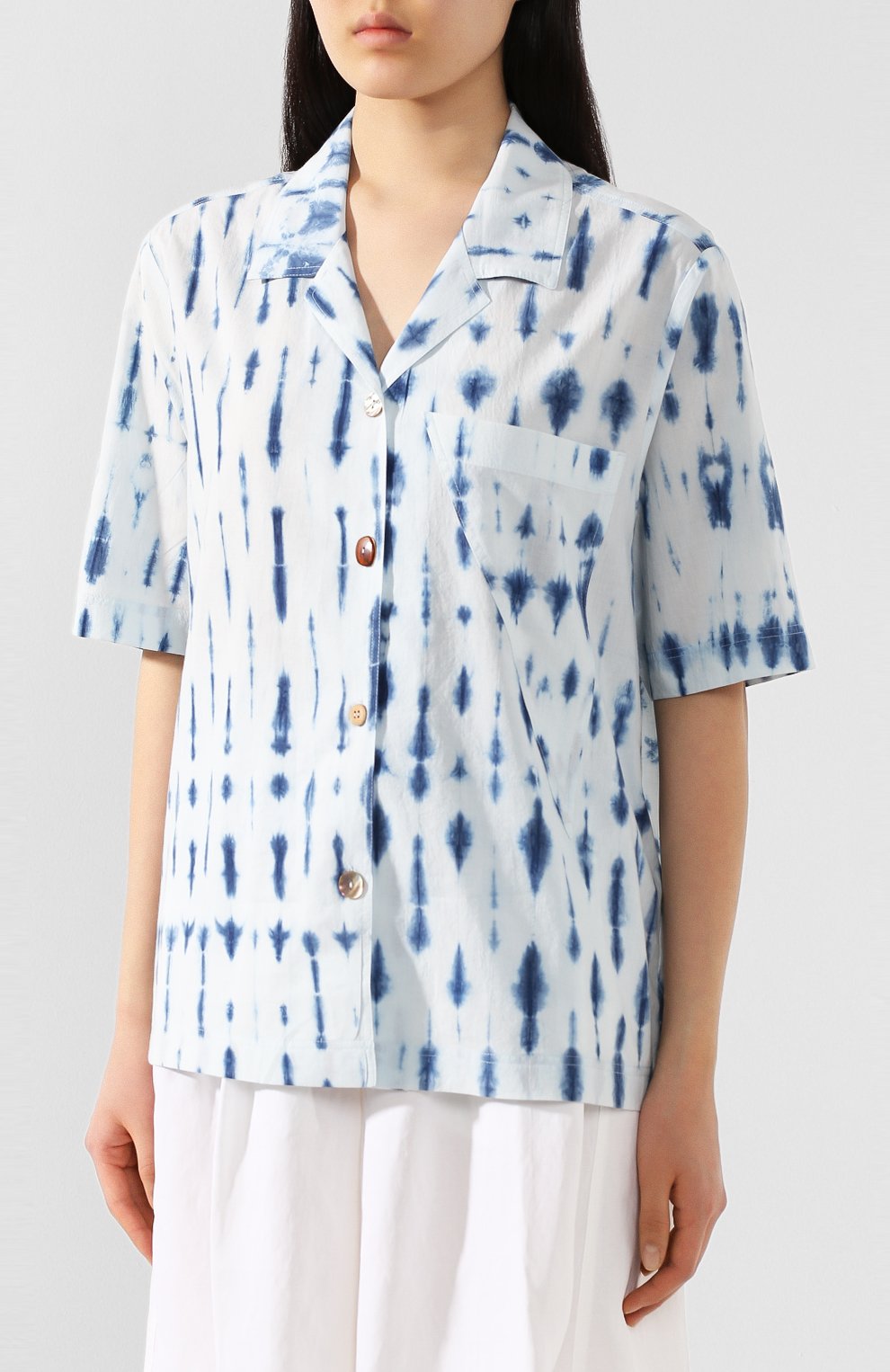 Хлопковая рубашка NANUSHKA, арт. TAI0_BI0 INDIG0_C0TT0N SHIRTING, фото 3