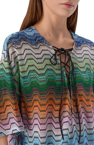 Туника из вискозы MISSONI разноцветного цвета по цене 127500 руб., арт. MC23SQ08/BR015D, фото 4 Туника из вискозы MISSONI, арт. MC23SQ08/BR015D, фото 4