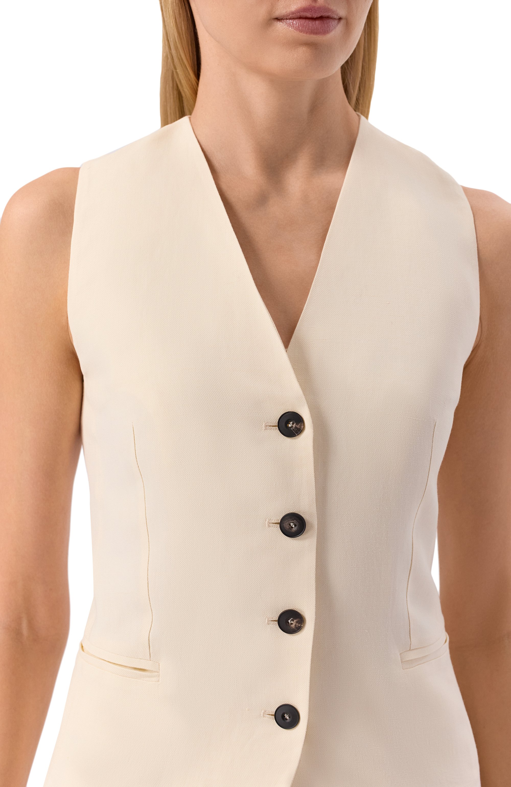 Жилет из вискозы и льна ANTONELLI FIRENZE, арт. N3587Q/935, фото 5