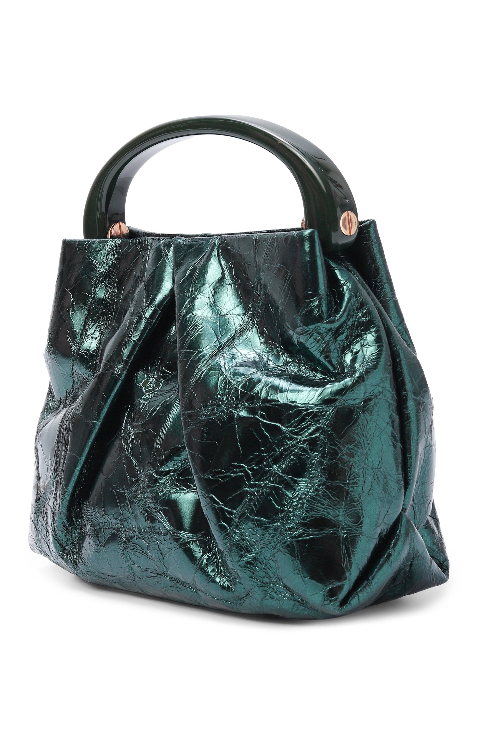 Сумка DRIES VAN NOTEN темно-зеленого цвета по цене 113000 руб., арт. 131508/0207, фото 4 Сумка DRIES VAN NOTEN, арт. 131508/0207, фото 4