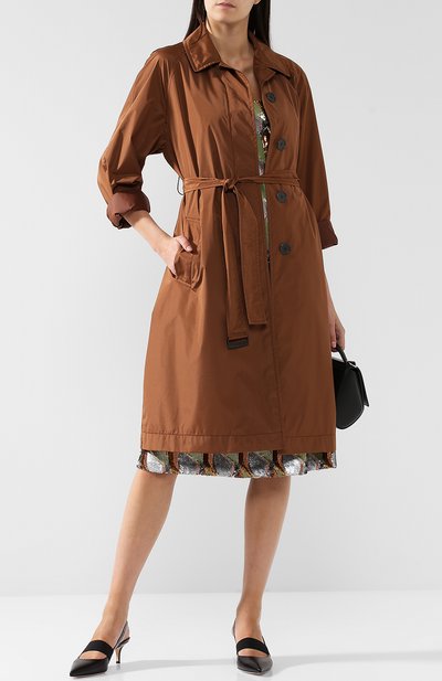 Однотонное пальто с поясом BOTTEGA VENETA, арт. 518408/VE0E0, фото 2
