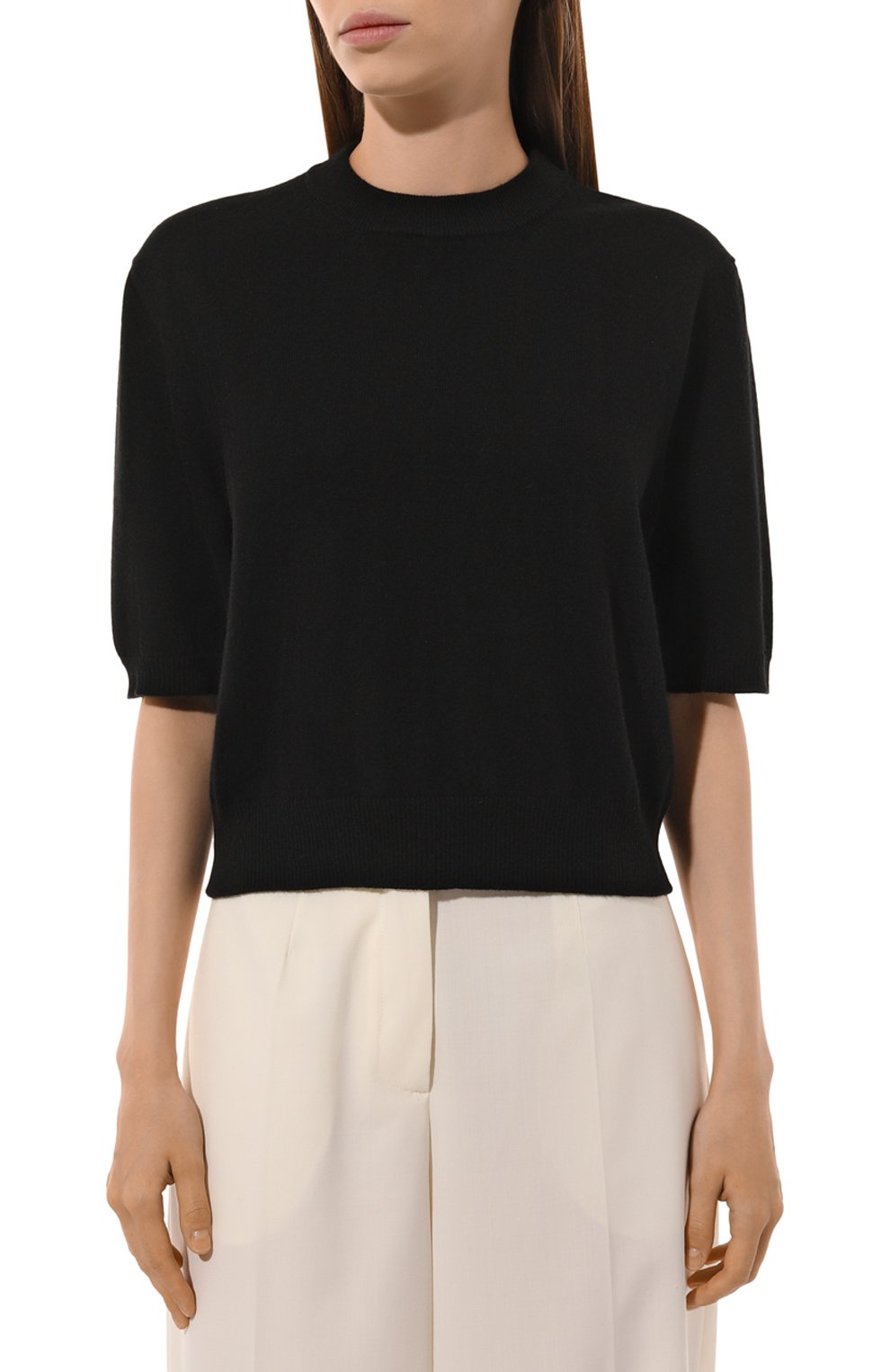 Кашемировый пуловер ERIKA CAVALLINI черного цвета по цене 48700 руб., арт. P4WB09, фото 3 Кашемировый пуловер ERIKA CAVALLINI, арт. P4WB09, фото 3
