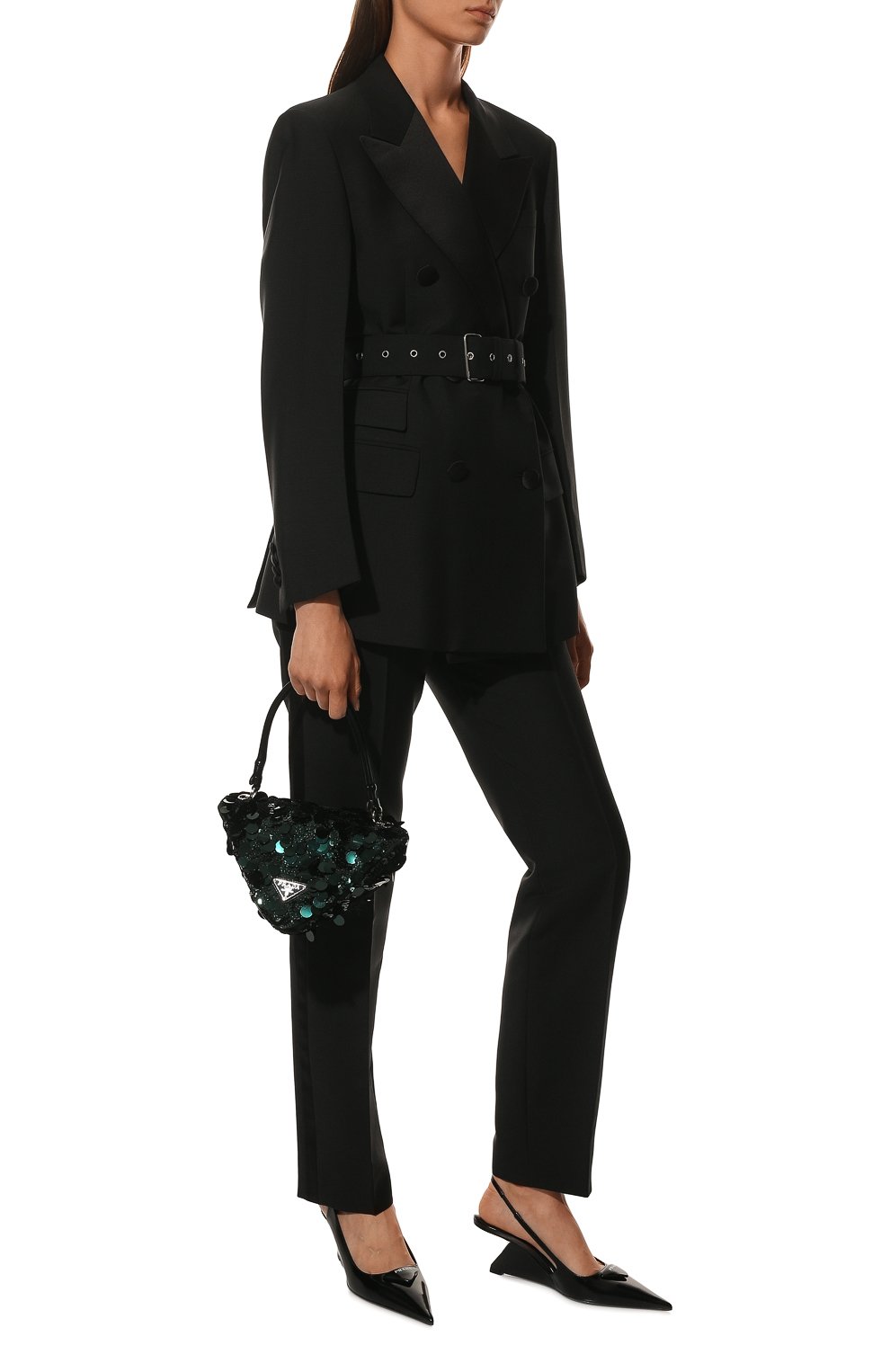 Сумка triangle PRADA зеленого цвета по цене 295000 руб., арт. 1BA315-2DX0-F0422-OOO, фото 7 Сумка triangle PRADA, арт. 1BA315-2DX0-F0422-OOO, фото 7