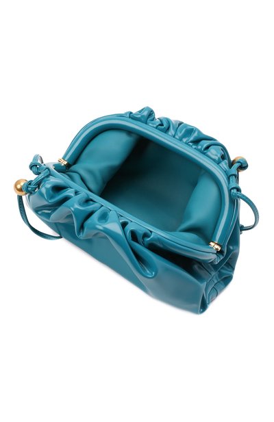 Клатч pouch mini BOTTEGA VENETA бирюзового цвета по цене 199500 руб., арт. 680186/V1C30, фото 5 Клатч pouch mini BOTTEGA VENETA, арт. 680186/V1C30, фото 5