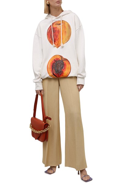 Хлопковое худи JW ANDERSON белого цвета по цене 44950 руб., арт. JW0012 PG0639, фото 2 Хлопковое худи JW ANDERSON, арт. JW0012 PG0639, фото 2