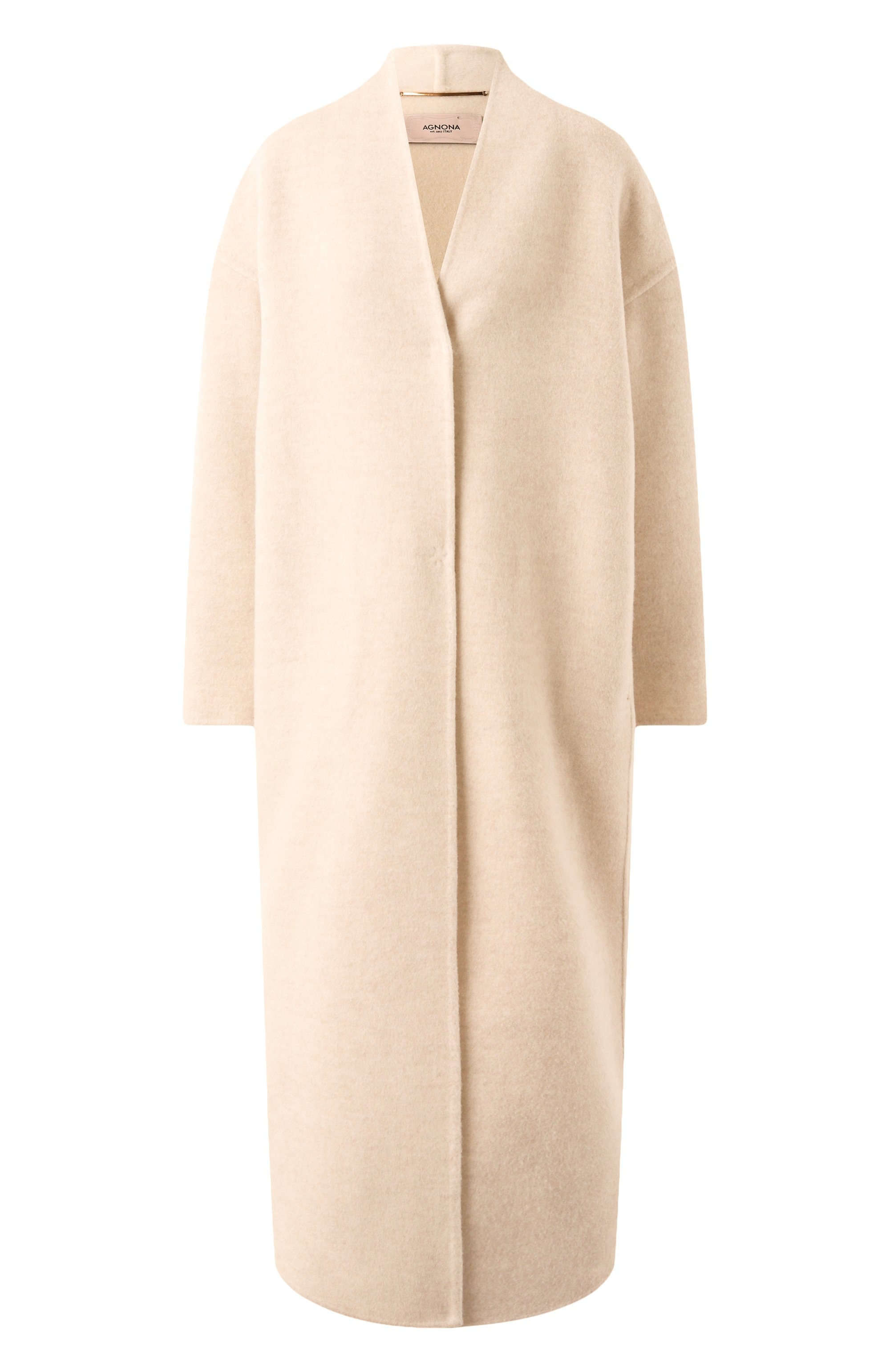 Кашемировое пальто AGNONA светло-бежевого цвета по цене 595500 руб., арт. TL0808E/D7044E, фото 1 Кашемировое пальто AGNONA, арт. TL0808E/D7044E, фото 1