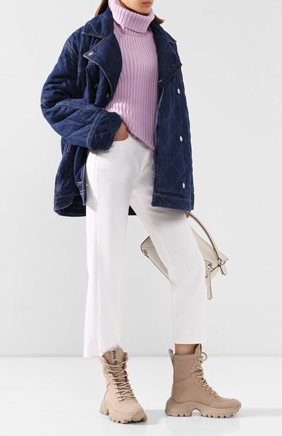 Текстильные ботинки MIU MIU, арт. 5U002D/3AS0, фото 2