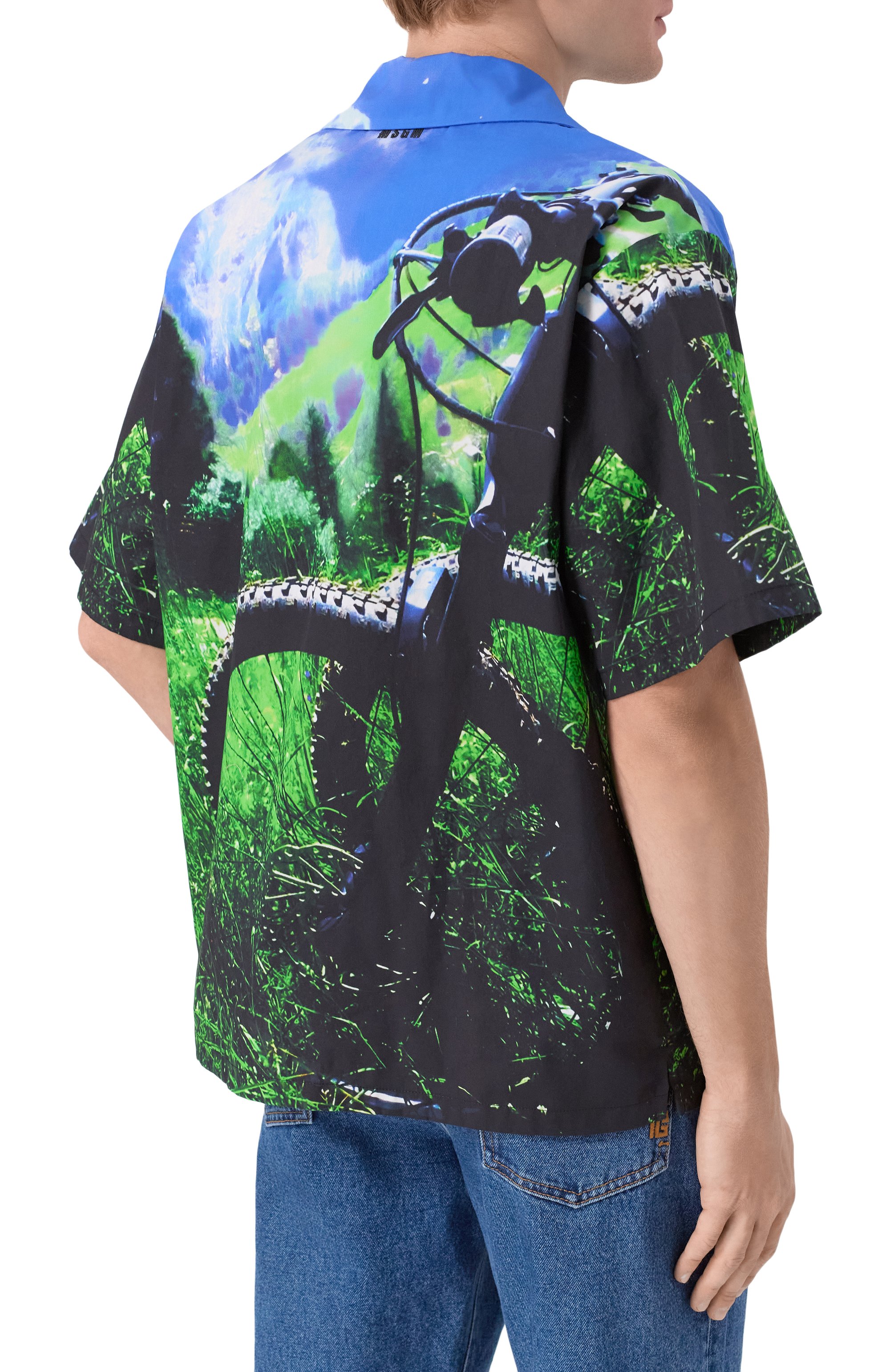 Хлопковая рубашка MSGM, арт. 4040ME11X/267058, фото 4