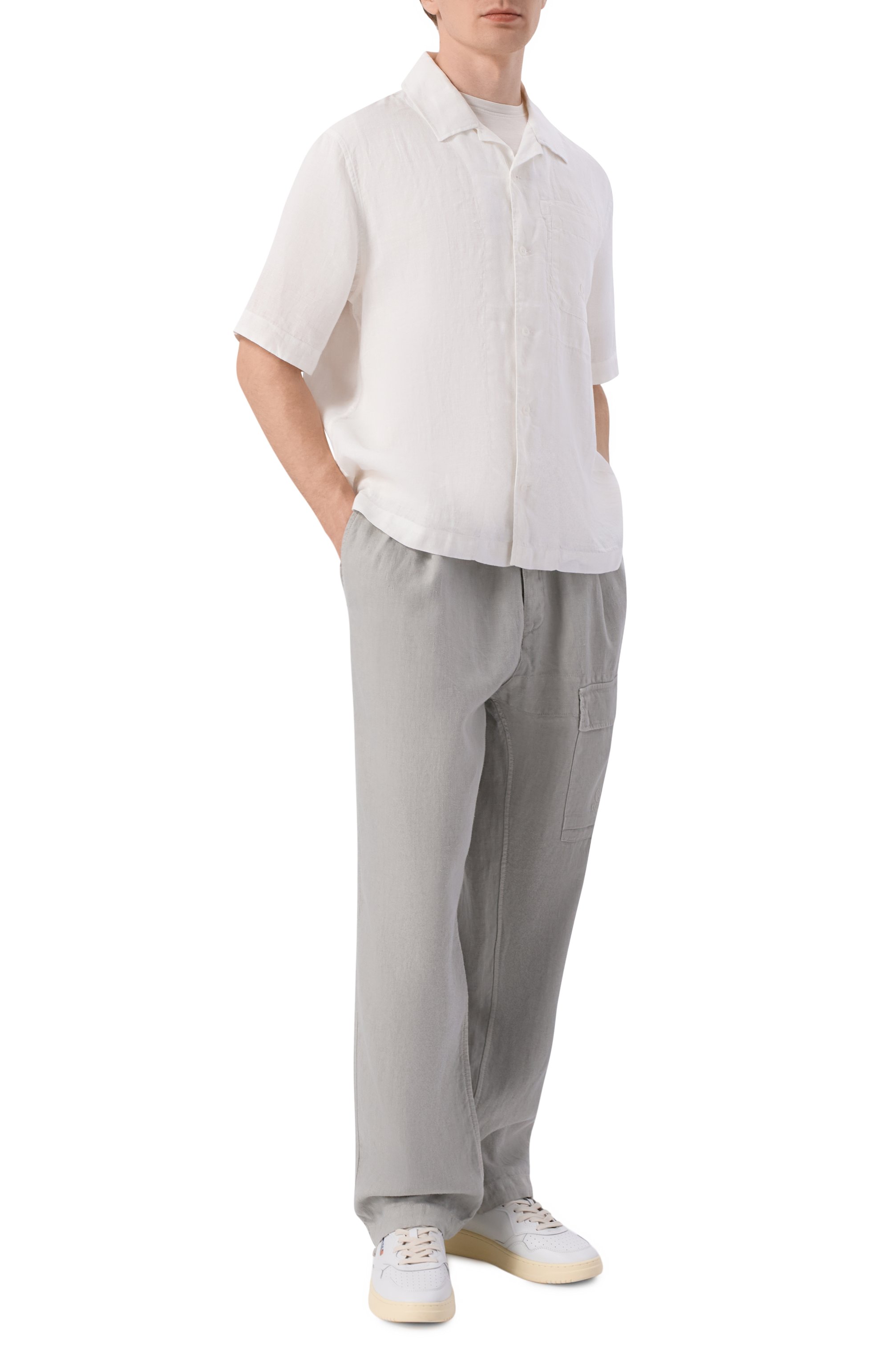 Брюки из хлопка и льна C.P. COMPANY, арт. 20CMPA251A/1103410, фото 2