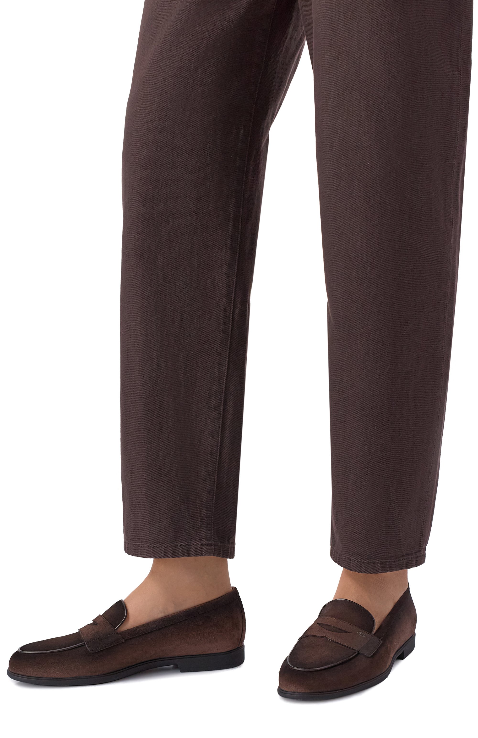 Замшевые пенни-лоферы easy SANTONI, арт. WUEG71851G0MNHLW, фото 2