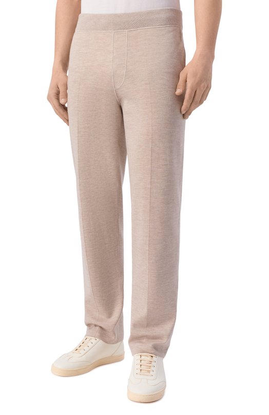 Брюки из хлопка и кашемира Brioni UMUB0L/P0K03 Бежевый  UMUB0L/P0K03 Фото 3