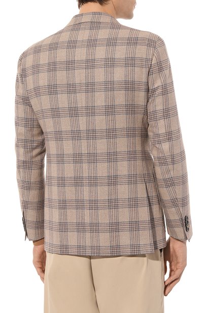 Пиджак из хлопка и льна CANALI бежевого цвета по цене 125000 руб., арт. 13275/FC05191, фото 4 Пиджак из хлопка и льна CANALI, арт. 13275/FC05191, фото 4