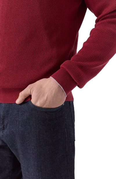 Хлопковый джемпер BRUNELLO CUCINELLI, арт. M29400100, фото 5