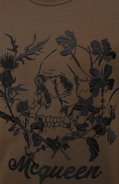 Хлопковая футболка ALEXANDER MCQUEEN, арт. 624177/QPZ63, фото 5