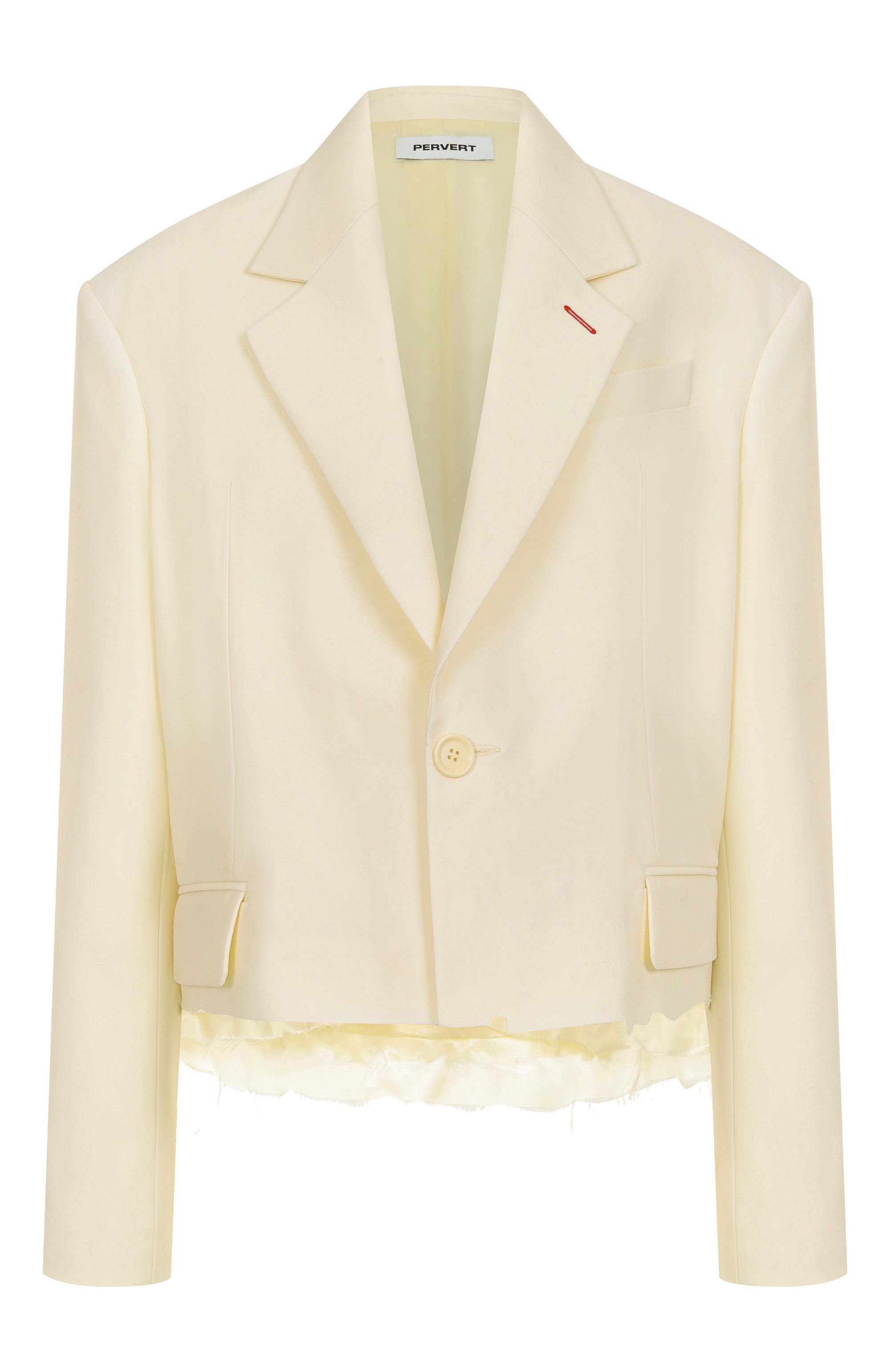Шерстяной жакет PERVERT кремового цвета по цене 80000 руб., арт. PE24/JA05/52-08, фото 1 Шерстяной жакет PERVERT, арт. PE24/JA05/52-08, фото 1