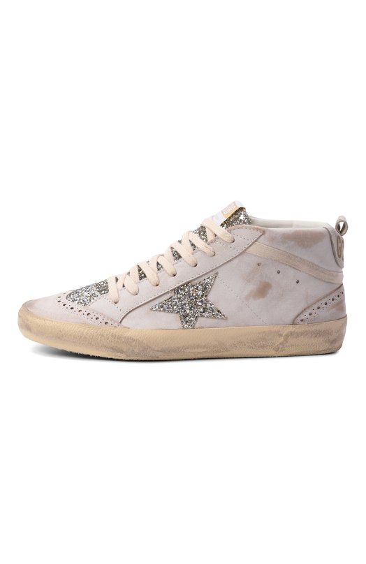 Комбинированные кеды Mid Star Golden Goose Deluxe Brand GWF00122.F008098 Белый  GWF00122.F008098 Фото 4