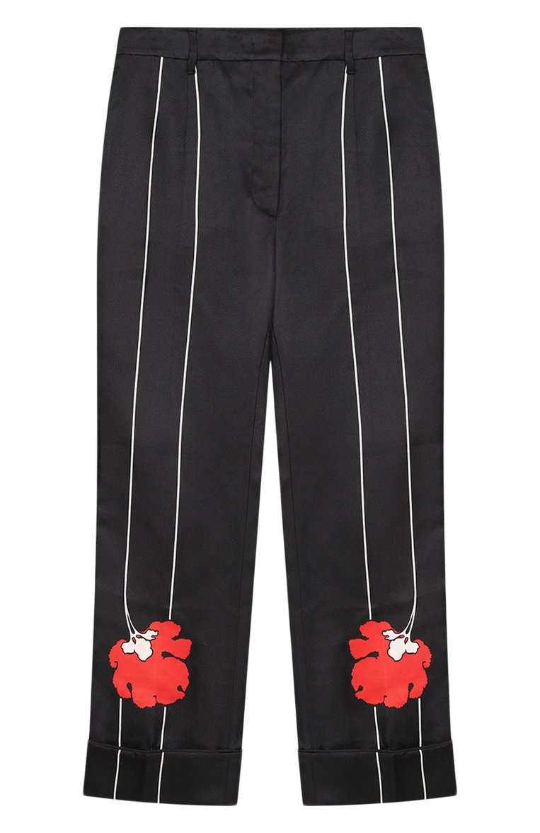 Шелковые брюки PRADA, арт. P205E-1XZ0-F0N98-202, фото 1