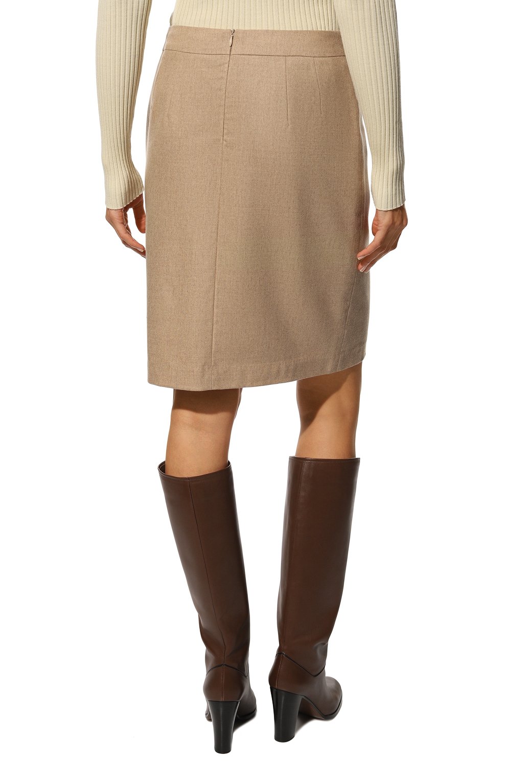 Юбка из шерсти и кашемира AGREEG кремового цвета по цене 90000 руб., арт. 14050902, фото 4 Юбка из шерсти и кашемира AGREEG, арт. 14050902, фото 4