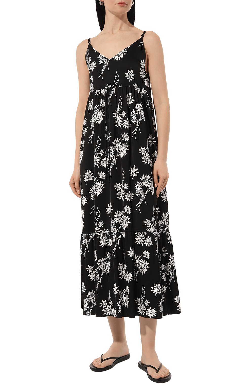 Платье из вискозы A.P.C. черно-белого цвета по цене 43950 руб., арт. VIAKK-F35006, фото 3 Платье из вискозы A.P.C., арт. VIAKK-F35006, фото 3